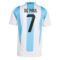 Camiseta Argentina Rodrigo De Paul #7 Primera Equipación Copa America 2024 manga corta